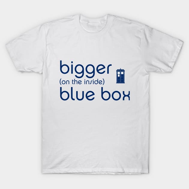 Bigger on the inside - TARDIS - department store design T-Shirt by SOwenDesign